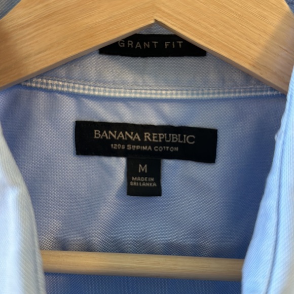Men’s Banana Republic blue button down dress shirt - Picture 2 of 2
